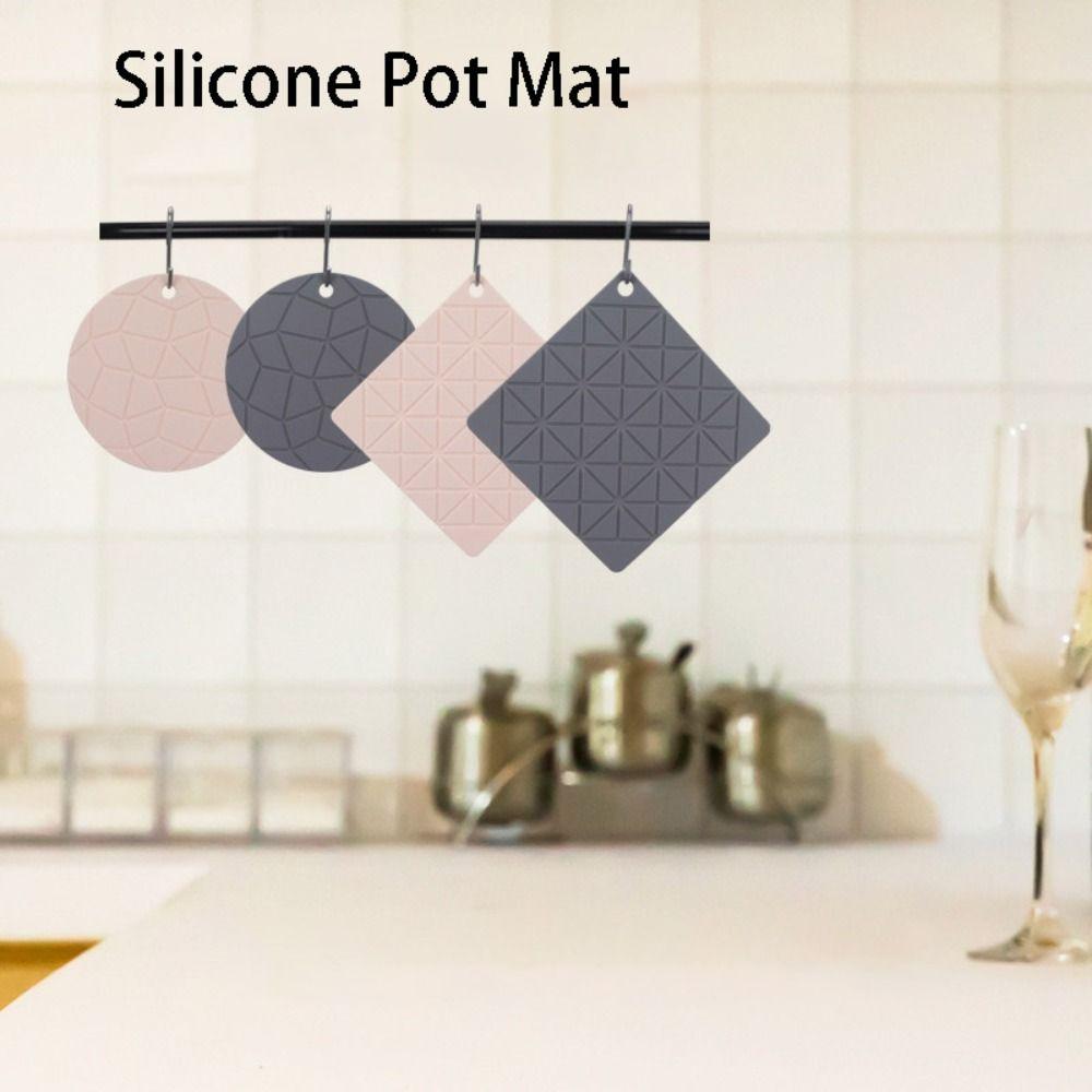Non Slip Heat Insulation Pad Simple Tableware Pad Creative Silicone Pot Mat  Restaurant