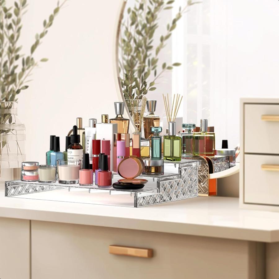 

3-ярусная пластиковая полка для специй для столешницы и органайзер для хранения в шкафу, 2 шт., прозрачная United States