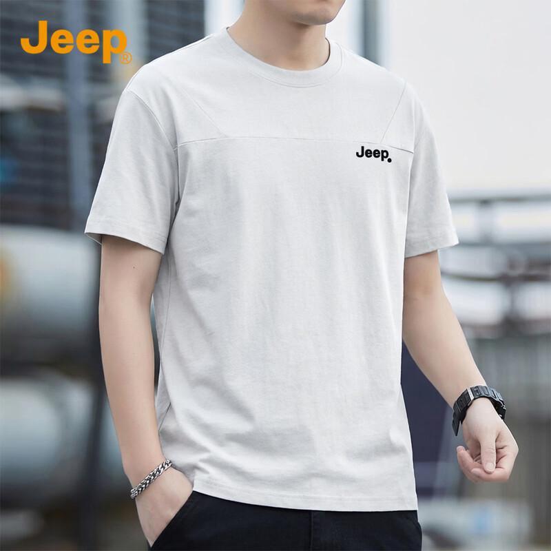 

Мужская свободная футболка JEEP с круглым вырезом и коротким рукавом L
