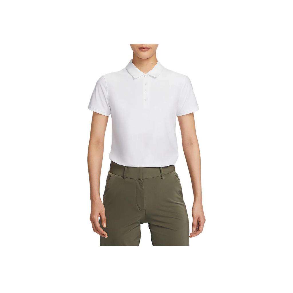 Nike Dri-Fit Comfortable Stylish Versatile Casual Golf Shirt Women Tops White FQ1575-100