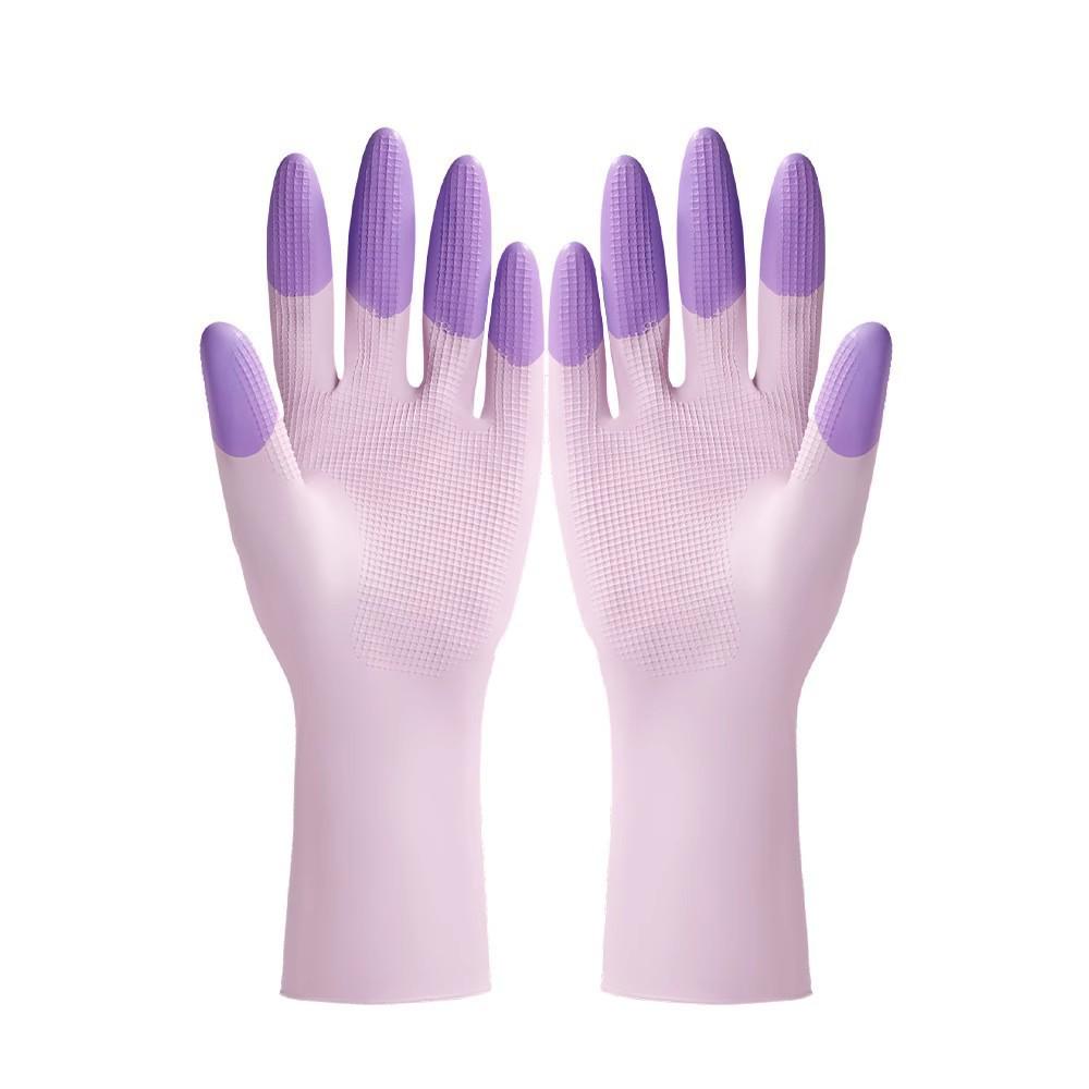 Durable Waterproof Latex Dishwashing Gloves for Women – Ideal for Kitchen Cleaning