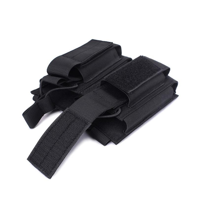 Tactical Molle Magazine Pouch Tactical Pouch Double Rifle Pistol Mag Pouch 2-Layer Cartridge Holder