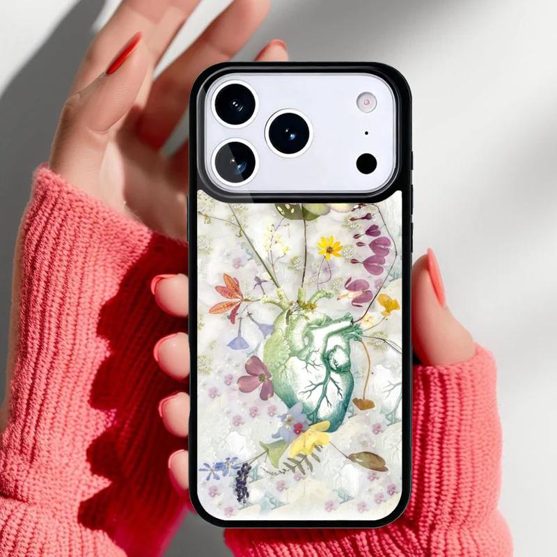 

Vintage Anatomy Heart Cardiac Brain Nurse Phone Case for iPhone 17 Air 16e 15 14 13 Pro Max Back Cover for 12 11 Pro Coque iPhone 12