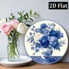 2D Flat Round Metal Sign 8 Inch White Wall Decor for Home Cafe Kitchen Restaurant Apartment Ambiance