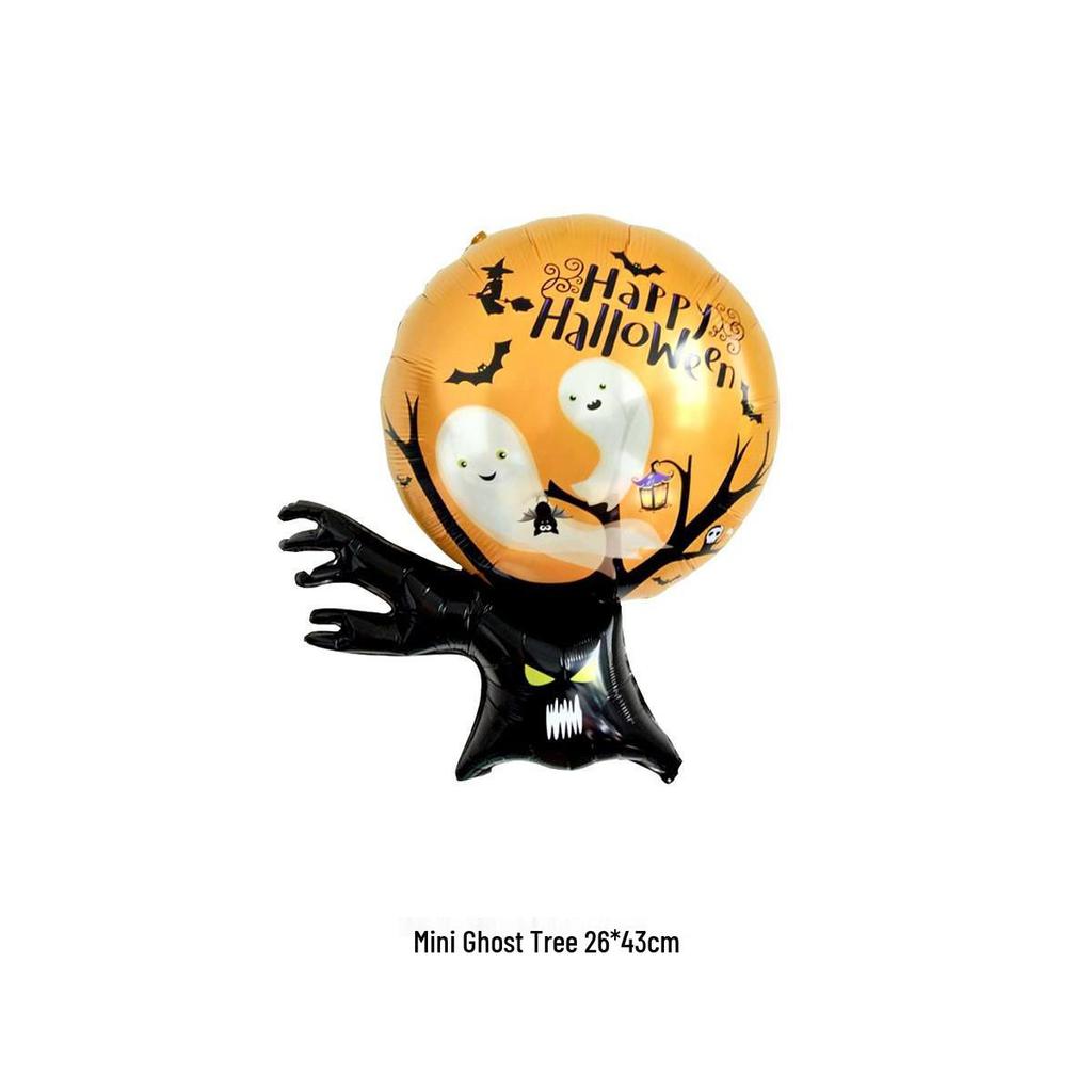 Halloween Aluminum Foil Balloons: Bat, Pumpkin, Ghost, Wings, Cat, Spider Decorations