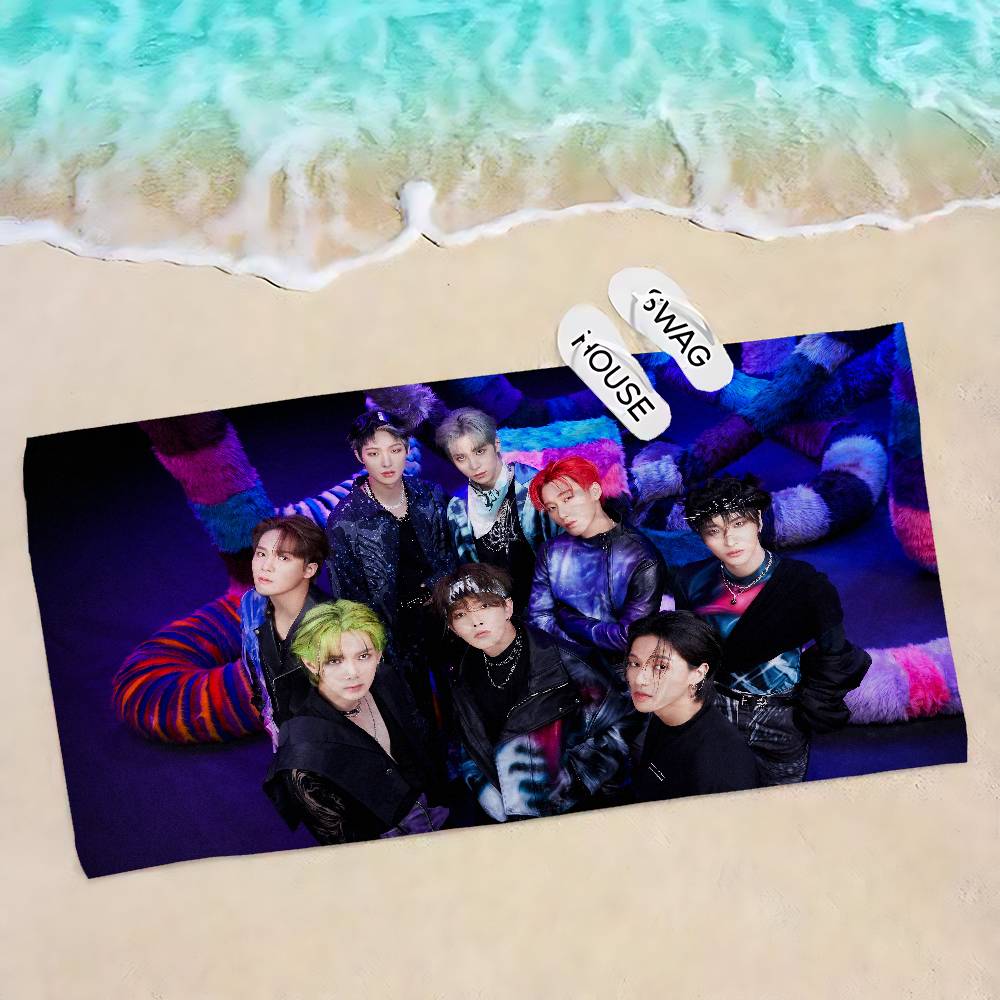 Korean Pop A-ATEEZ Big Microfiber Beach Towels Quick Dry Towel Sand Beach Towels Pool Towel For Travel Swim Pool Yoga