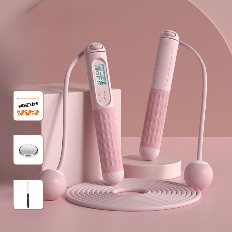 Skipping Rope Intelligent Cordless Counting Load-bearing Steel Wire Rope Student Sports Goods Big Ball Skipping Home Fitness Rope.