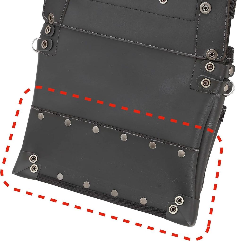 Tajima Safe System Detachable Waist Pouch with Twin Genuine Large Nail Durable and Genuine Cowhide Leather Easy to Attach and Can be Attached to a