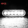 4PC 12LED High Light Truck Side Warning Light Emergency Light Amber Constant Warning Super Bright Side Warning Lamp Assembly 12V