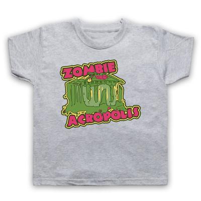Zombie Acropolis Apocalypse Parodie Mop Slogan Grappig Kinder T-shirt