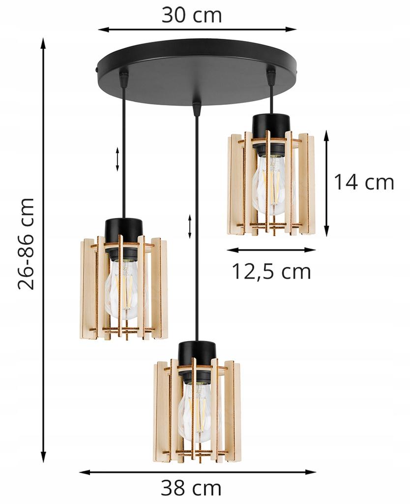 MODERN WOODEN LED CEILING HANGING LAMP