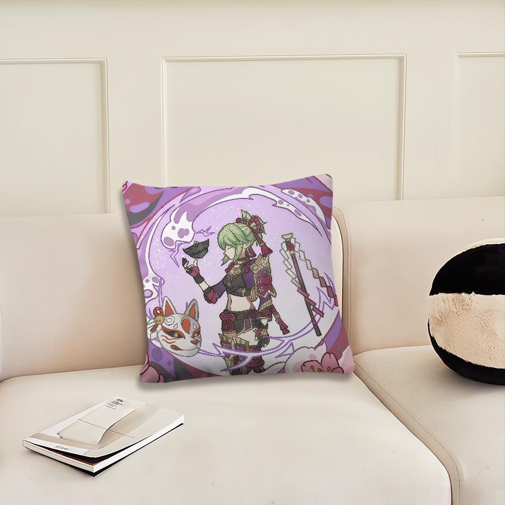 Game Genshin Impact girl a cushion cover Pillow Cover Decoration Room Home Sofa living Office Car Nordic Simplicity