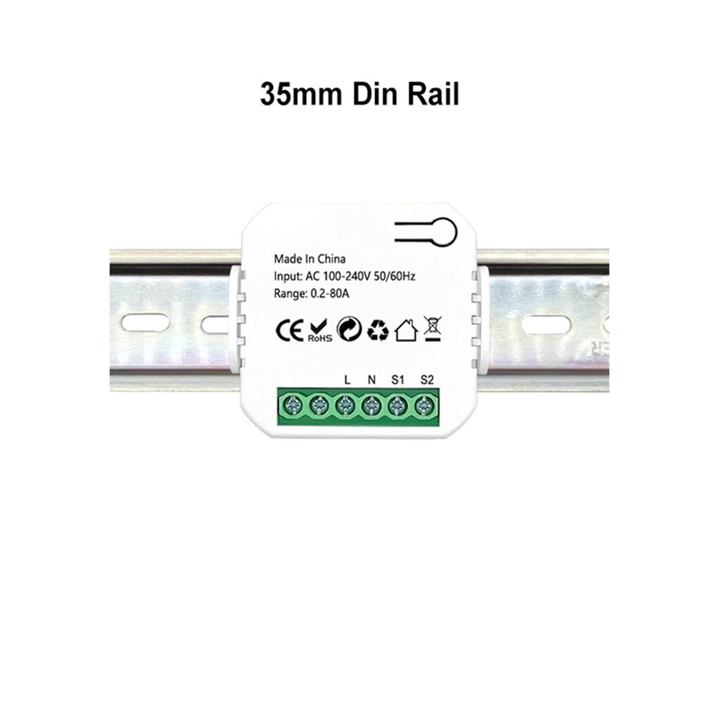Tuya WiFi Energy Meter 80A Current Transformer Clamp KWh Power Monitor Electricity Statistics Monitoring Device