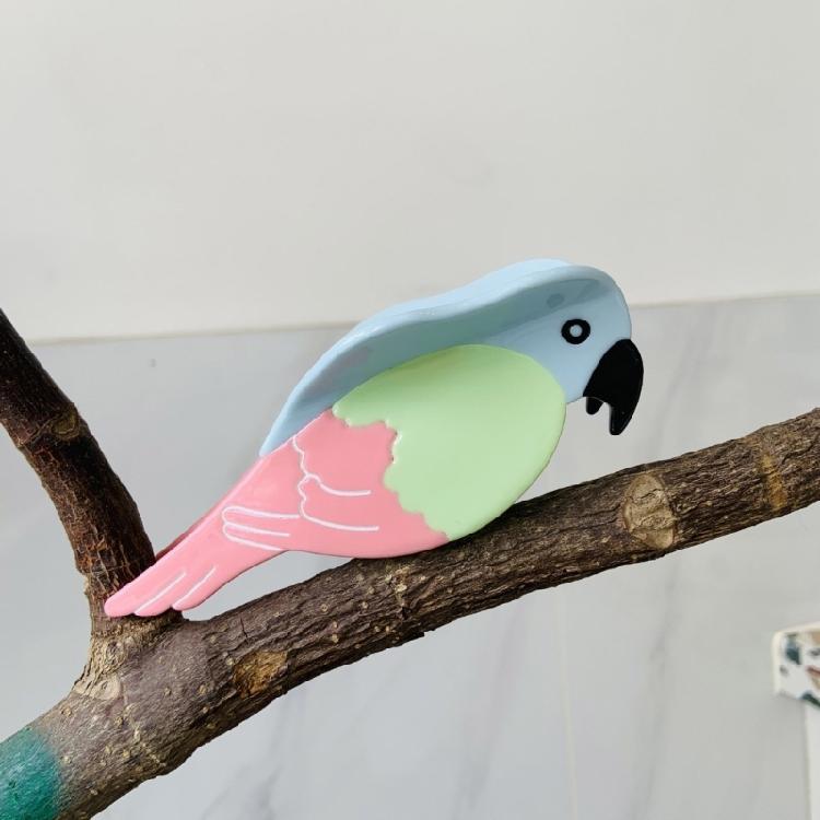 Hair Claw Colorful Parrot Shape Hair Clip Strong Hold Hair Jaw Clip Acetate Hair Claw Clip Accessories for Woman