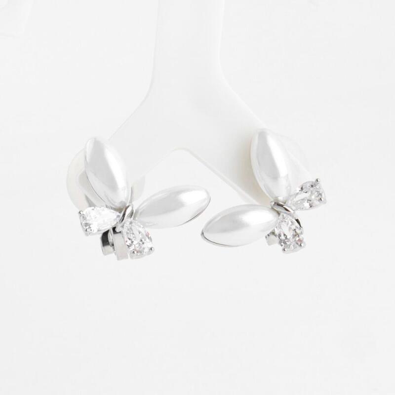 

Women s Butterfly Cubic Zirconia Earrings A28330_Silver