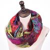 Trendy Women Print Ring Scarf Winter Circle Scarves Loop Shawls Soft Voile Neckerchief Ladies Warm Neck Infinity Scarf