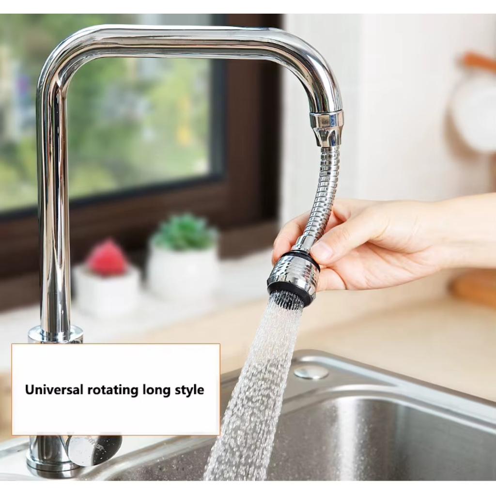HOMZY 360° Rotating Kitchen Faucet Pressurized Anti-Splash Extended Filter Foam Universal Faucet Head Sprayer for Kitchen