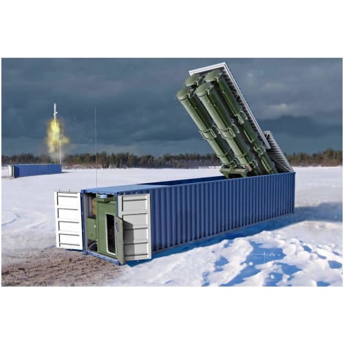 Trumpeter 1/35 Scale Club-K 3M54 Anti-Ship Missile / 40-Foot Container Mounted Plastic Model 01077