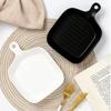 Nordic Matte Square Ceramic Baking Tray Domestic Baked Rice Bowl Microwave Oven Baking Dish Tableware Dinner Plate