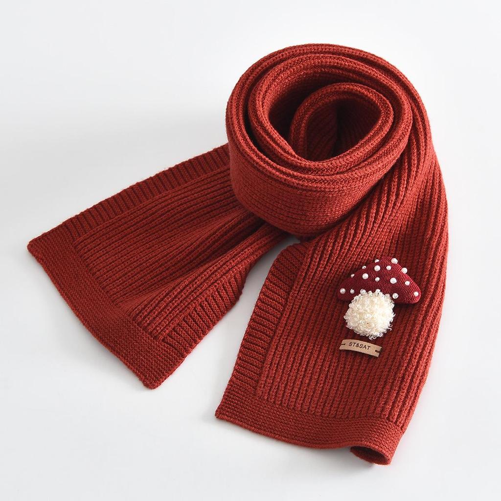 Roter Kinder-Strickschal - Niedlicher, Warmer, Winddichter, Hautfreundlicher Nackenschal