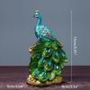 9x9x15cm Resin Mini Peacock Figurine Miniatures Home Decoration Statue Ornament Wedding Gift