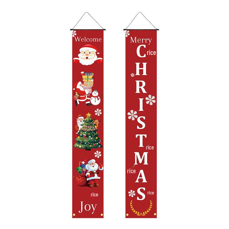 Christmas Nutcracker Couplets Door Curtain Flags | Festive Porch Decor