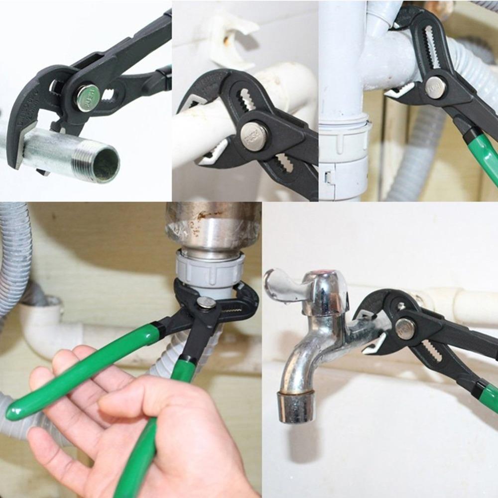 Industrial Grade Adjustable Water Pump Pliers V-Shaped Jaws Arc-Joint Pliers Plumbing Pliers Pipe 8 inches