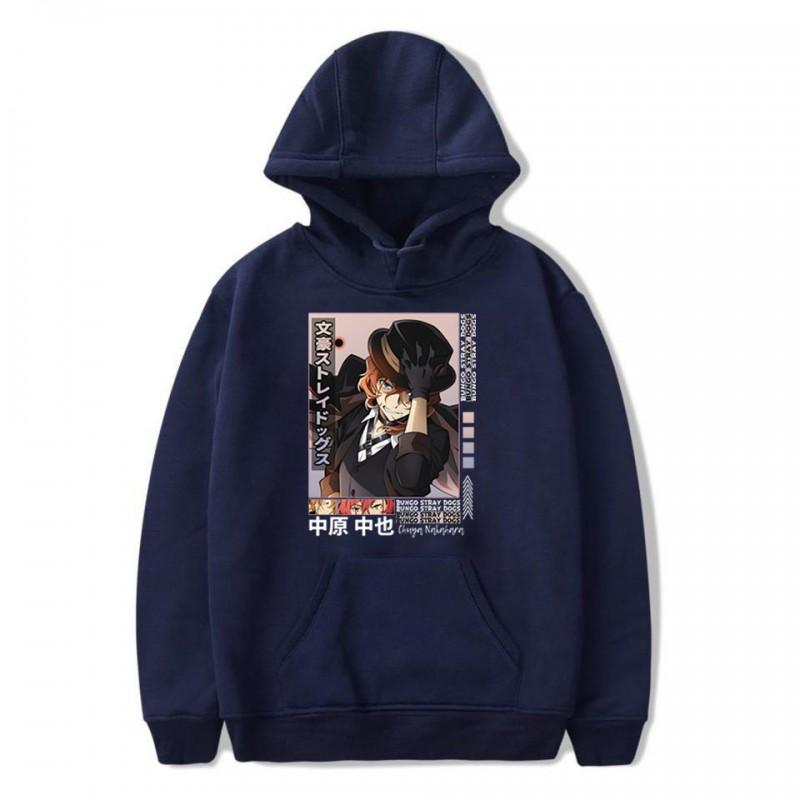 Bungo Stray Dogs Anime Hoodie Lässiger Fleece Pullover für Jugendliche