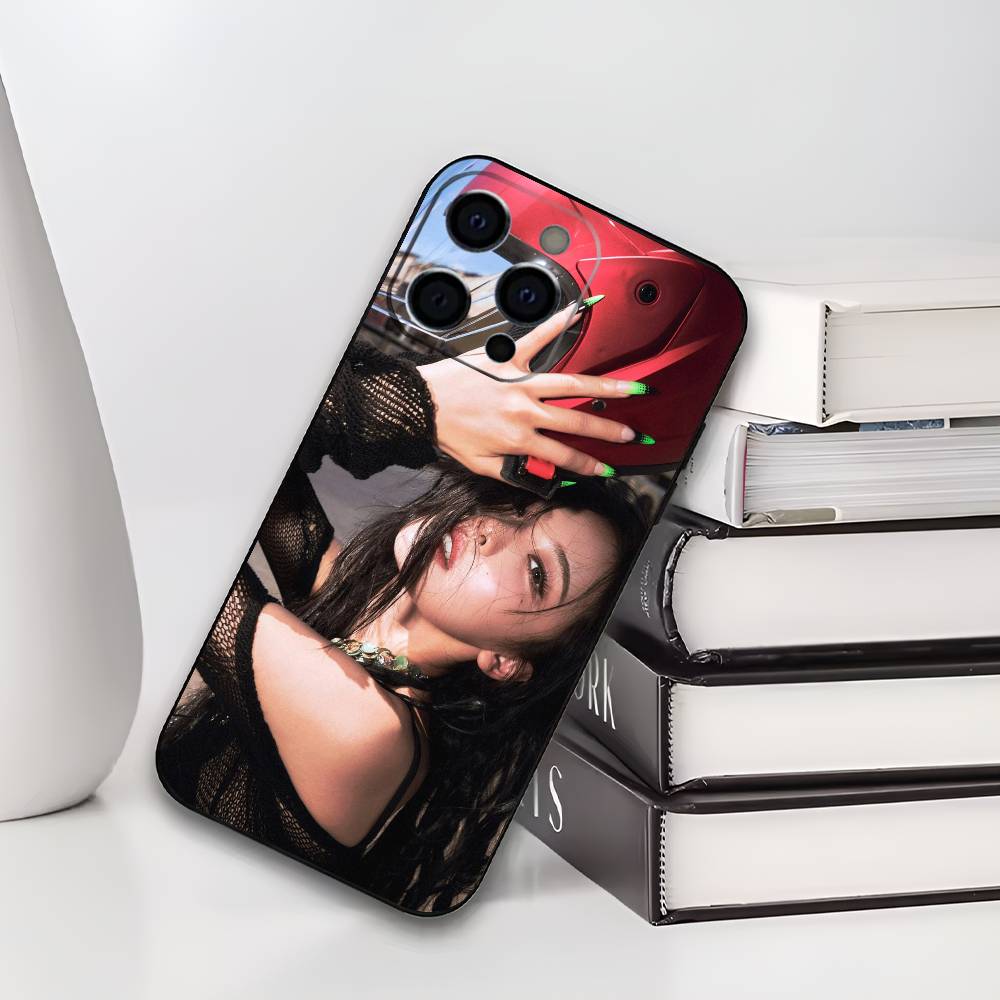 POP K-Ka-rina Phone Case For IPhone 17,16,15,14,13,12,11,Plus,Pro,Max,Plus,XS,soft Case Black Silicone