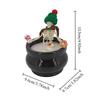 Halloween Skeleton Candle Halloween Decorations Ornament Gothic Cauldron Bathing Skull Candle With Hat Scarf Home Decor Gift