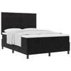 Boxspring Bed with Headboard Black 160 X 200 Cm Velvet