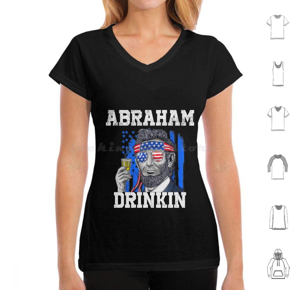 Abraham Drinkin-Abe Lincoln Merica Usa July 4th T Shirt 6xl Cotton Cool Tee Abraham Lincoln Abe Lincoln Abraham Drinkin Abe