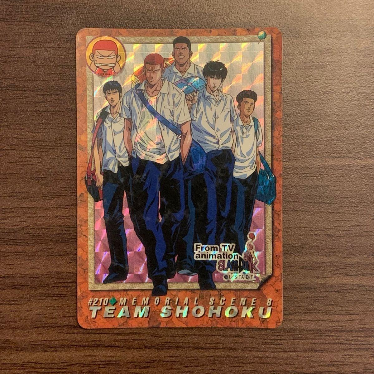 Used Slam Dunk 210 Shohoku Team Carddass TEAMSHOHOKU Kira Card