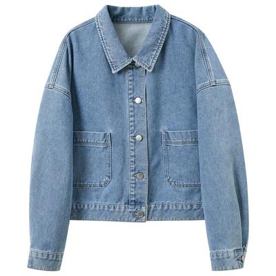Sancai 2026 Spring Loose Fit Short Denim Jacket
