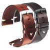 Leather Watch Strap Retro 18mm 20mm 22mm Oil Wax Leather Watchband Italian Quick Release Brown Cowhide Watch Bracelet Handmade