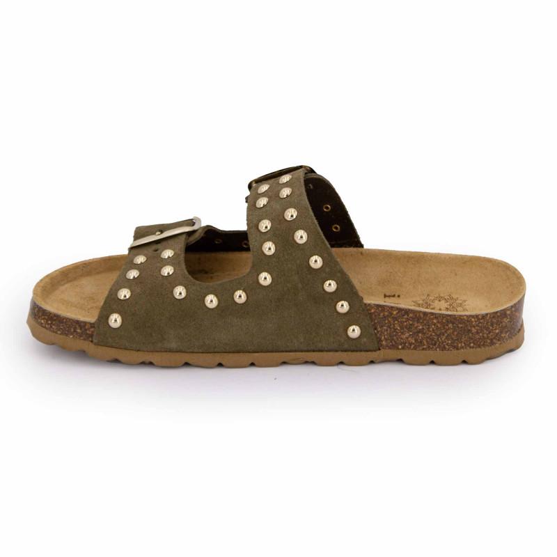 Mules suede boucle effet clou Femme I AM