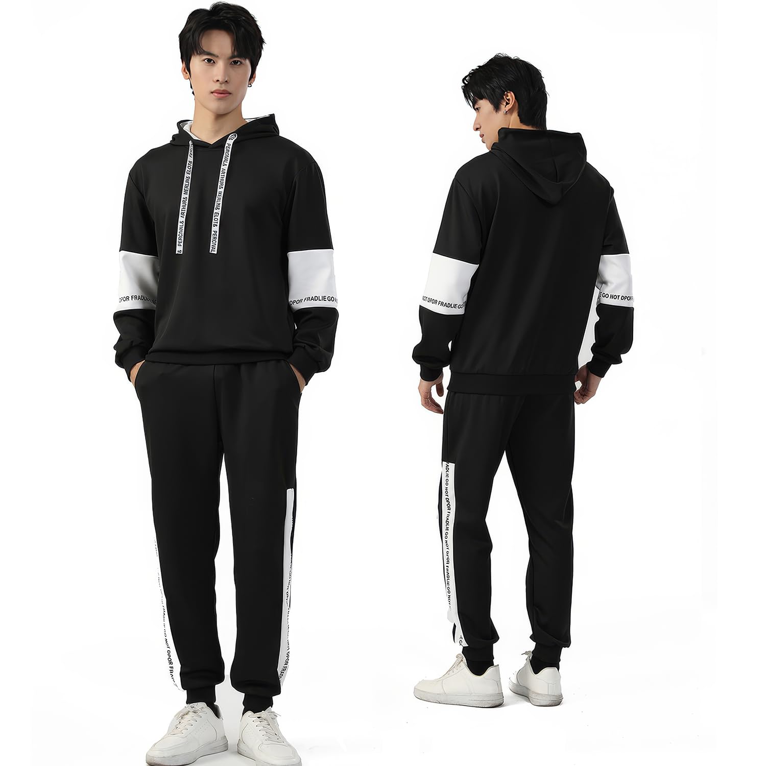 

и Спортивный костюм Идеально для и Длинный и Повседневный Включает Брюки и [rafuteru] Мужская Толстовка, Худи, Комплект, Тренировки, Бег, Домашняя одежда.