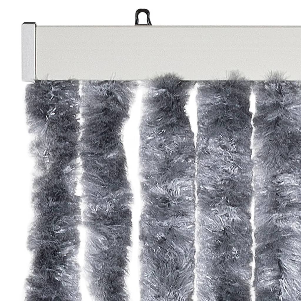 vidaXL Insektenschutz-Vorhang Silbern 100x220 cm Chenille