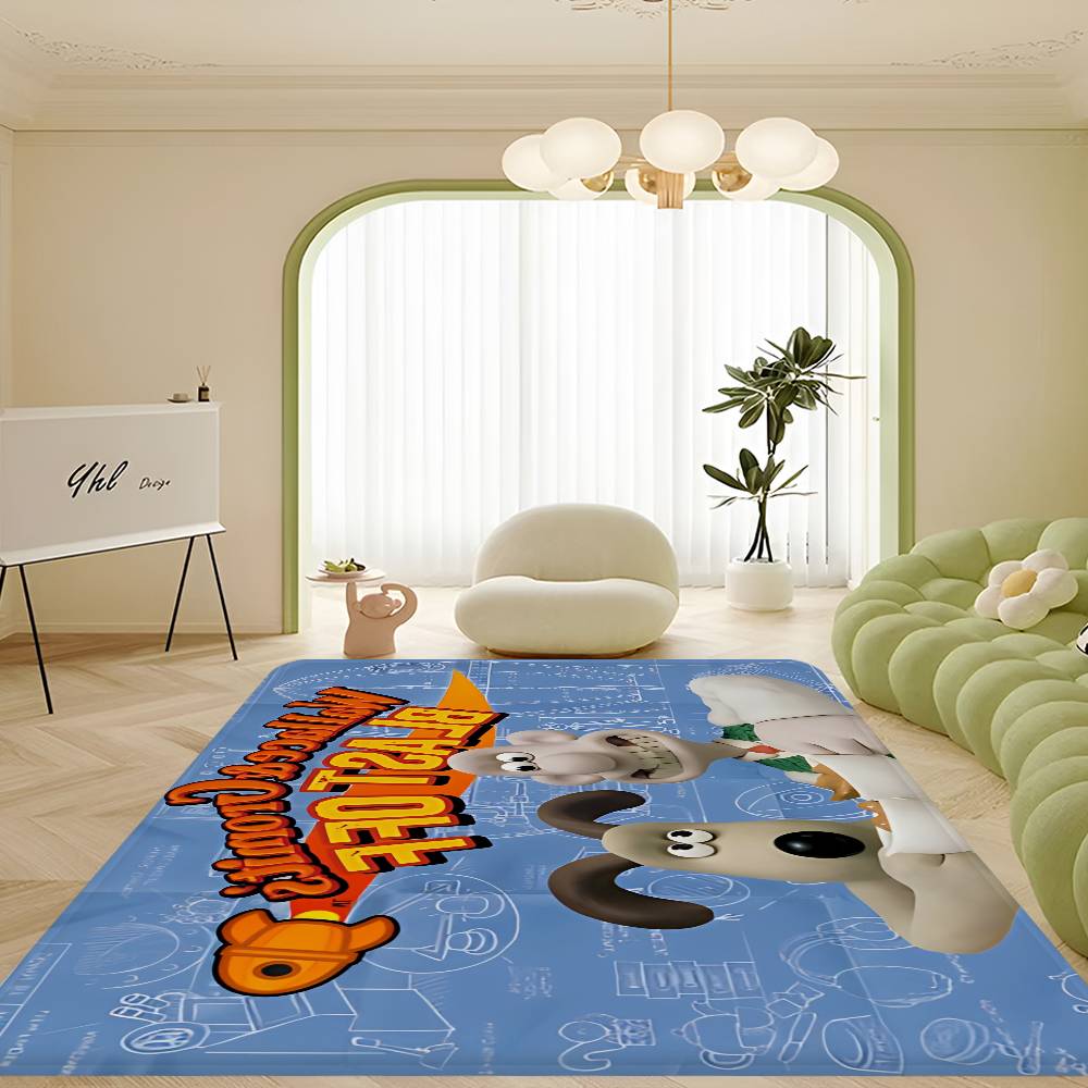 Cartoon W-Wallace and G-Gromits Room Mats Retro Multiple Choice Living Room Kitchen Rug Non-Slip Welcome Rug