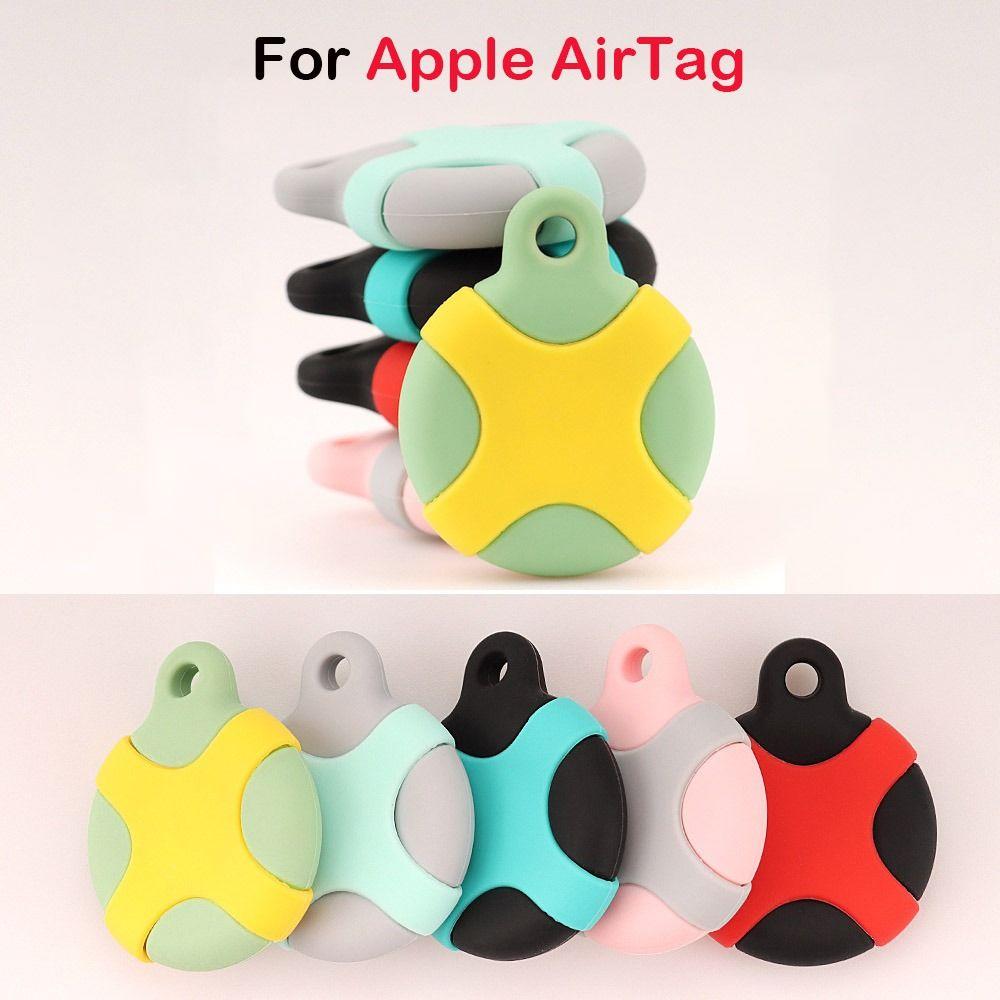 Silicone for Air Tag Protective Cover With Hook Buckle Tracker Case Colorful Locator Shell  Adults