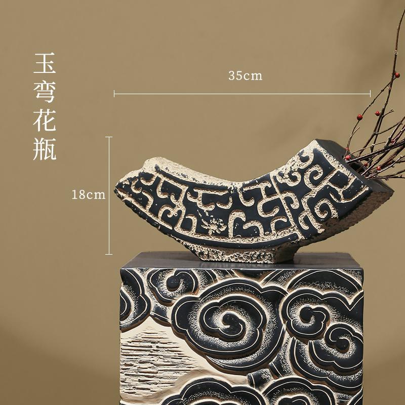 new Chinese Zen antique auspicious cloud display column floor ornament decorative base