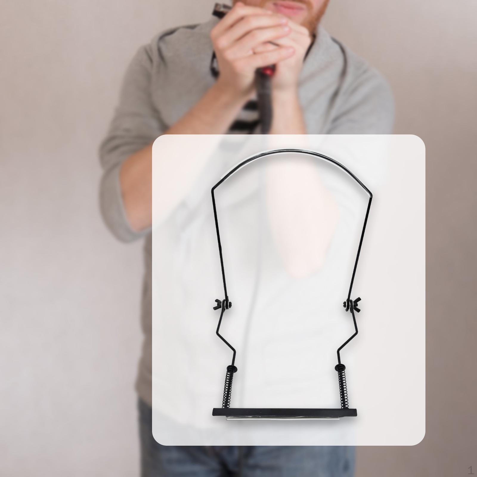 

10 Holes Harmonica Holder Harp Neck Brace Practical Industry Standard with Anti Scratch Pads for чёрный