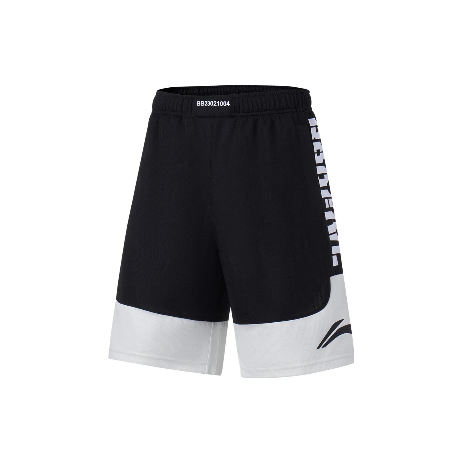 Li-Ning BadFive Logo Basketball Shorts Black White Men s AAPT045-1 L