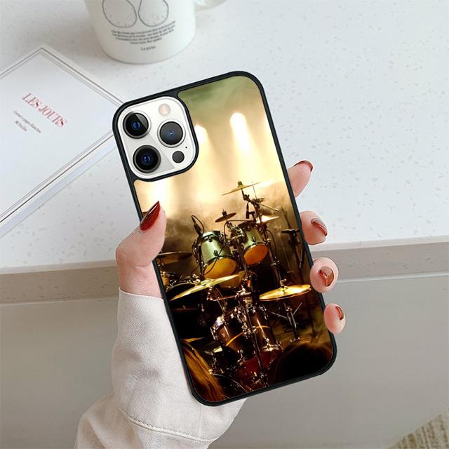 Drums music Phone Case For iPhone 17 Air 13 12 14 15 16  Cover For Apple iPhone 17 Air 14 15 16 Pro Max 6S Plus Coque