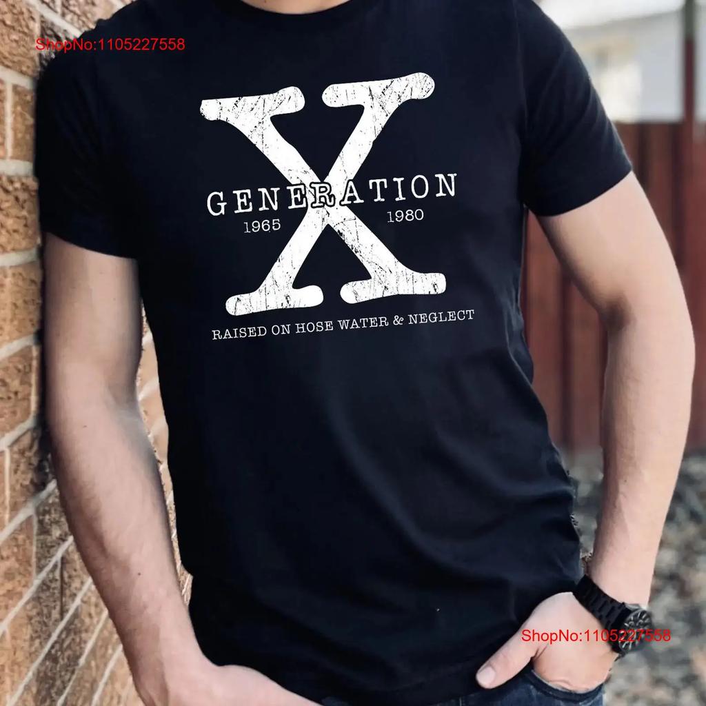 Generation X White T Shirt Raised On Hose Water Neglect Gen The Feral Retro Vintage Slightly Stylish