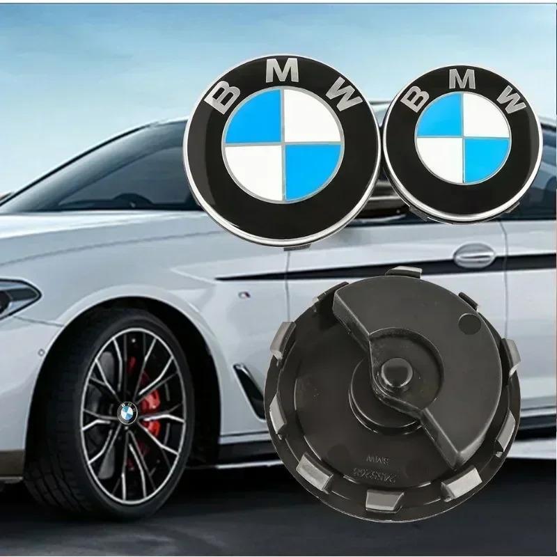 4 PZ 56/68mm Tappi Centrali Ruota Galleggianti per 50° Anniversario BMW – Adatti a E39 E46 E60 F10 F30 G20 X3 X5 (Accessori Mozzo Ruota)