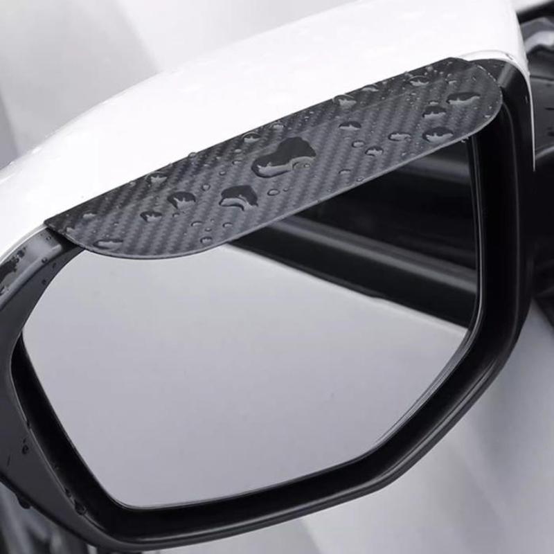 2Pcs Car Rearview Mirror Universal Rain Eyebrow Carbon Fiber Pattern Car Rain Shield Reversing Mirror Rain Cover Car Accessorie