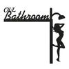 Home Decor Accents Funny Bathroom Door Sign, Thinking Room Metal Wall Art with Humorous Quotes, Self-Adhesive for Toilet Sign Restroom, Rustproof