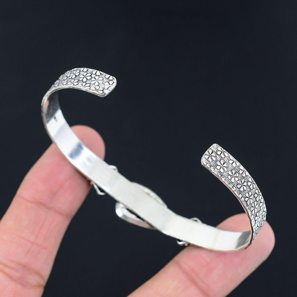 Wyprzedaż Dnia Sióstr Srebro 925 Naturalny Opal Dendrytowy Rocznica Żony Etniczna Bransoleta