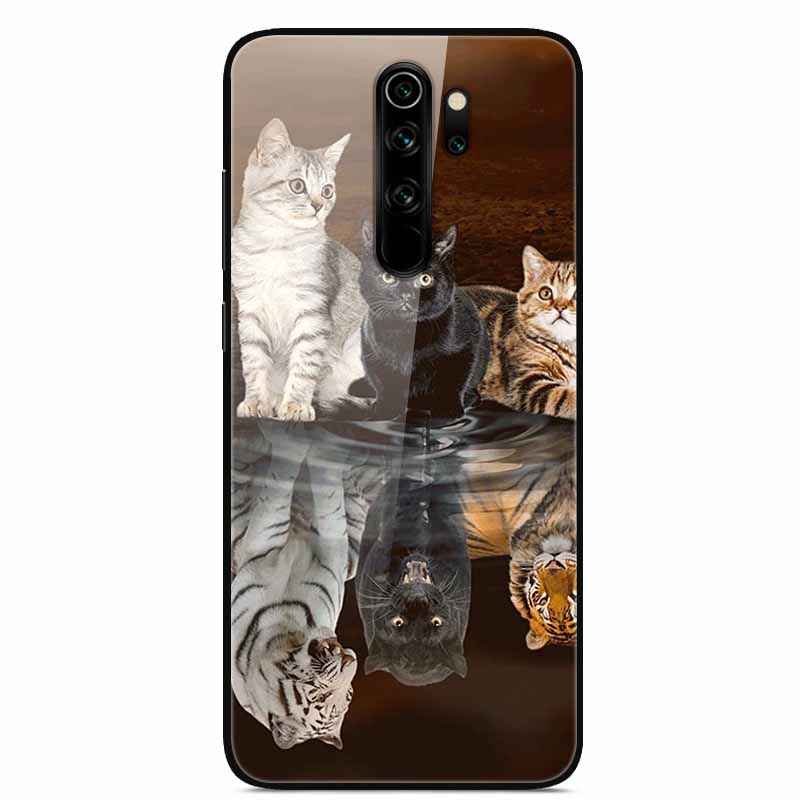For Xiaomi Redmi Note 8 Pro Case Tempered Glass Hard Phone Back Cover for Xiaomi Redmi Note 8 8T 8Pro Cases Shells Note8 Fundas Redmi Note 8T